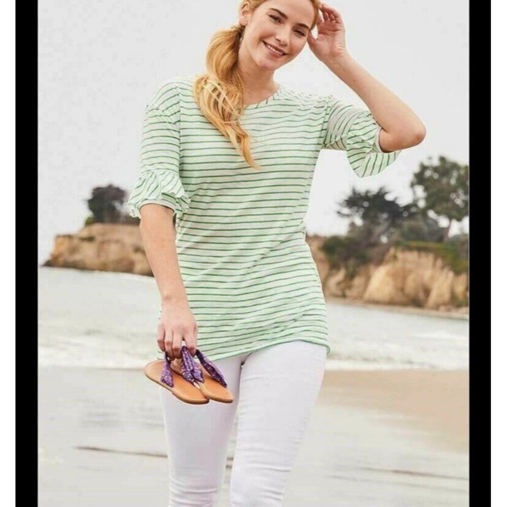 Matilda Jane Women's SMALL Blue Striped Wonderment Tunic Top NEW With TAGS